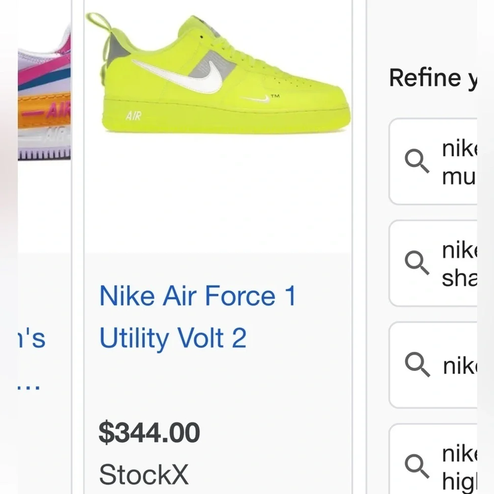 Rare✅Neon Nike Air Force 1 utility volt